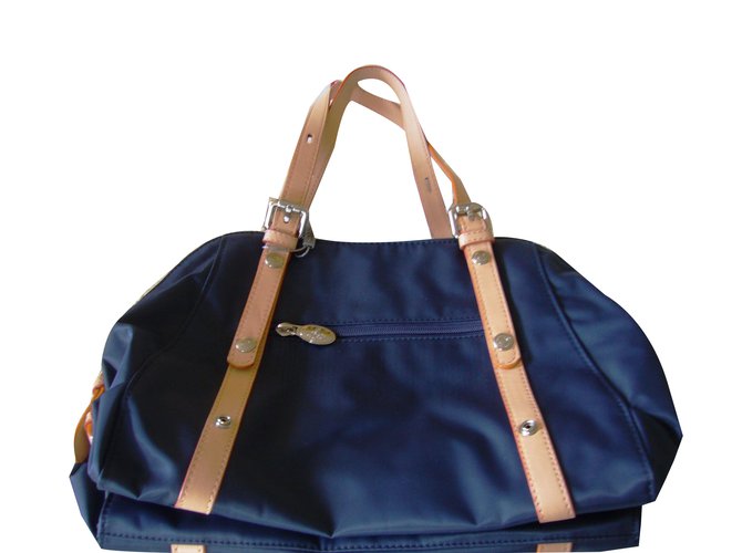 Autre Marque Pourchet Handbags Navy blue Synthetic  ref.42080