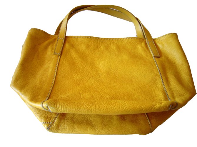 Fairmount Handtaschen Gelb Leder  ref.42083