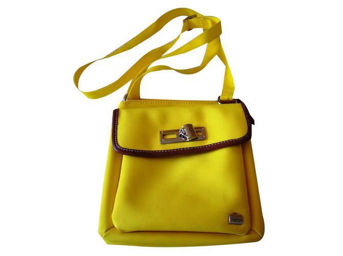 La Bagagerie Handbags Yellow Synthetic  ref.42086