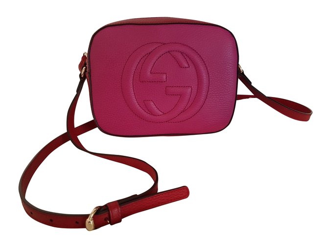 gucci disco bag soho double color red /fucsia  new no used with receipt Multiple colors Leather  ref.42101