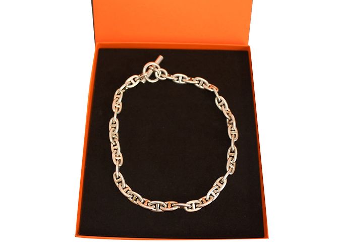 Hermès Chaine d'ancre Argento Argento