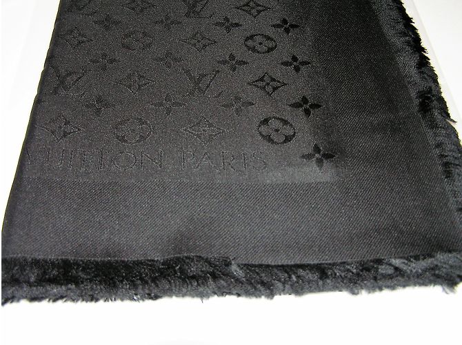 Louis Vuitton Schals Schwarz Seide