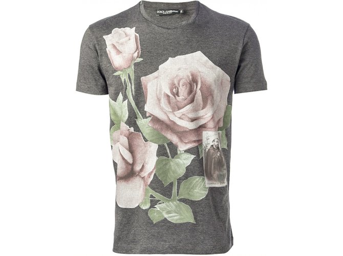 dolce and gabbana rose t shirt