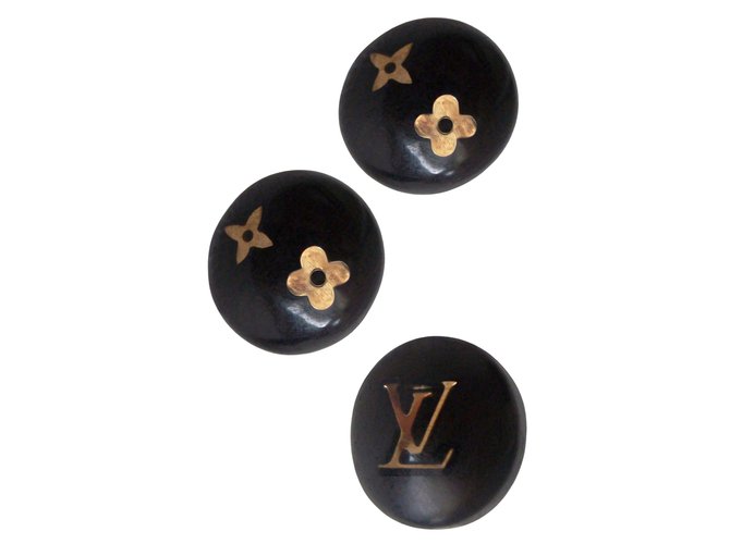 Louis Vuitton Earrings Dark brown Wood  ref.42251