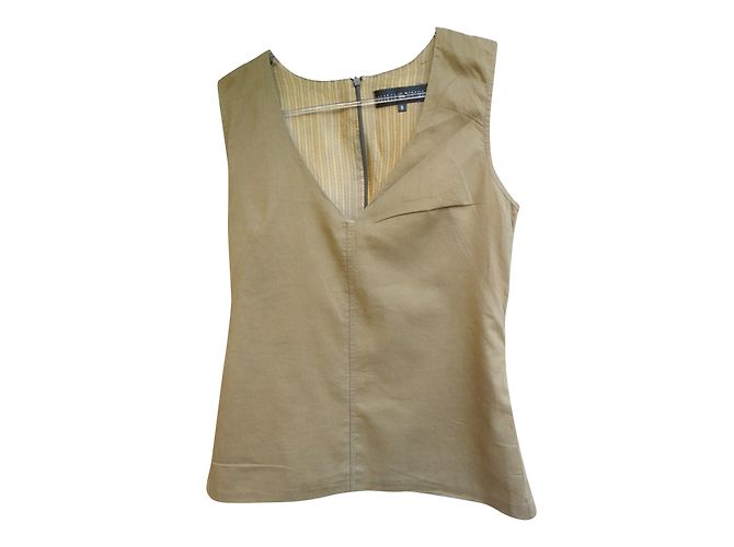 Top Isabel Marant de algodón caqui