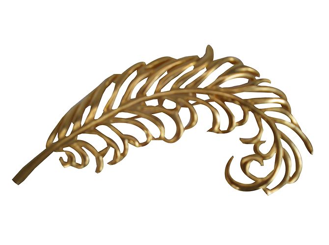 Autre Marque Goldene Metallbrosche