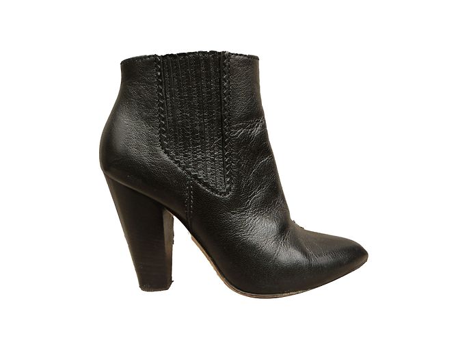 Botines de piel negra Dolce & Gabbana 38IT Negro