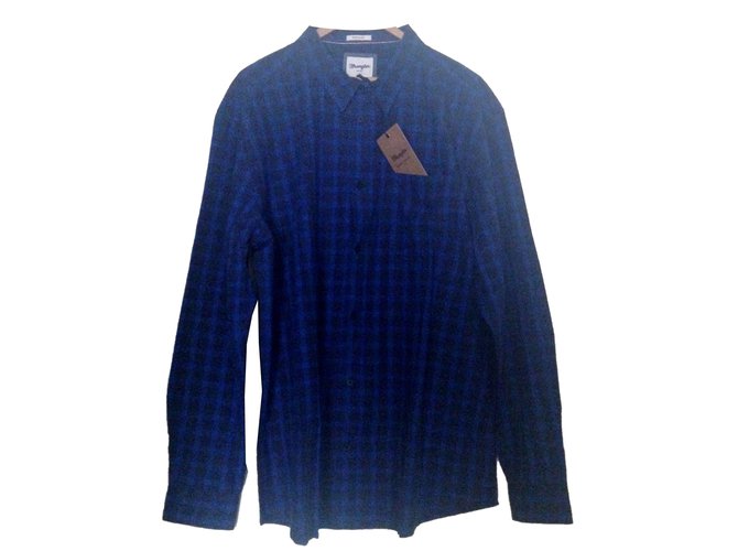 Autre Marque WRANGLER Shirt Blue Cotton  ref.42458