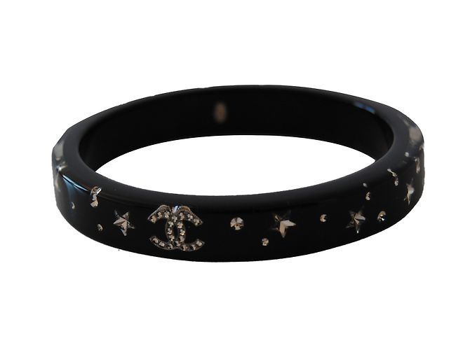 Chanel Armband Schwarz Harz