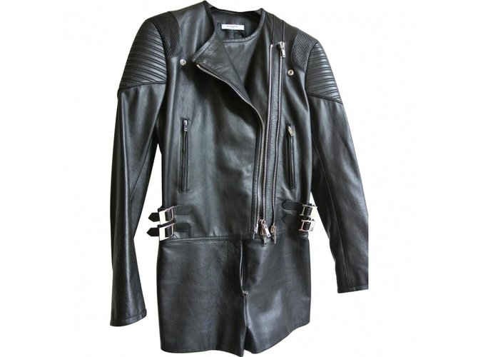 Givenchy short leather  jumpsuit Black Lambskin  ref.42547