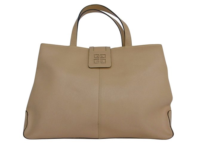 Givenchy  Leather Tote Hand Bag Beige  ref.42568