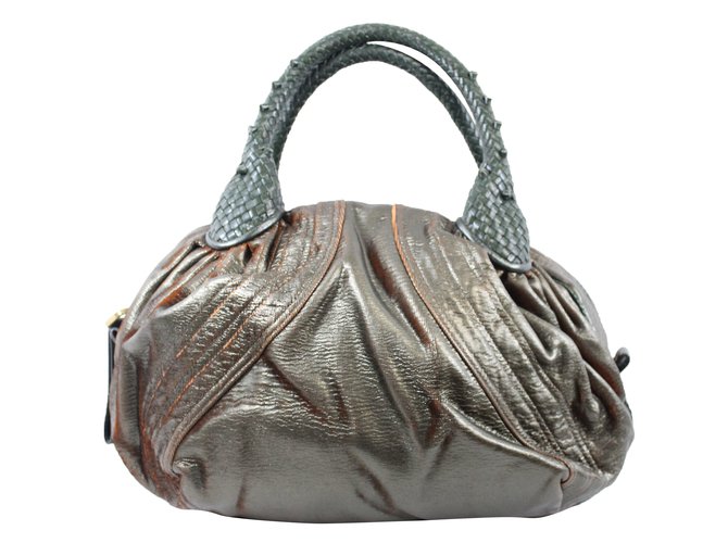 Fendi Handbags Green Silk  ref.42575