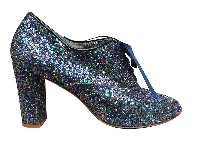 Patricia Blanchet Richelieu con tacco Paillettes Pelle 38 Multicolore