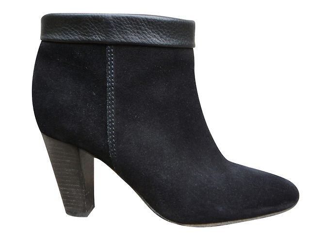 Botines Isabel Marant de Terciopelo Negro