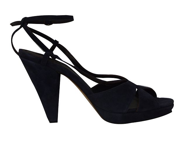 Sandali Weekend Max Mara in scamosciato blu