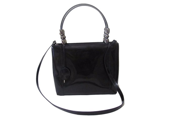 Dior Handtaschen Schwarz Lackleder  ref.42706