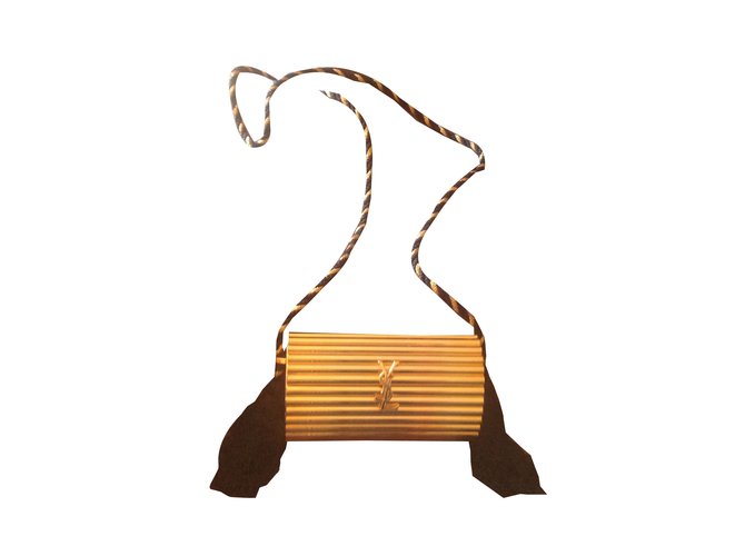 Yves Saint Laurent Handbags Golden Steel  ref.42712