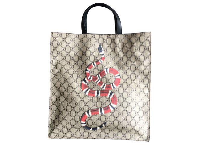 Tote da serpente de Gucci Marrom  ref.42718