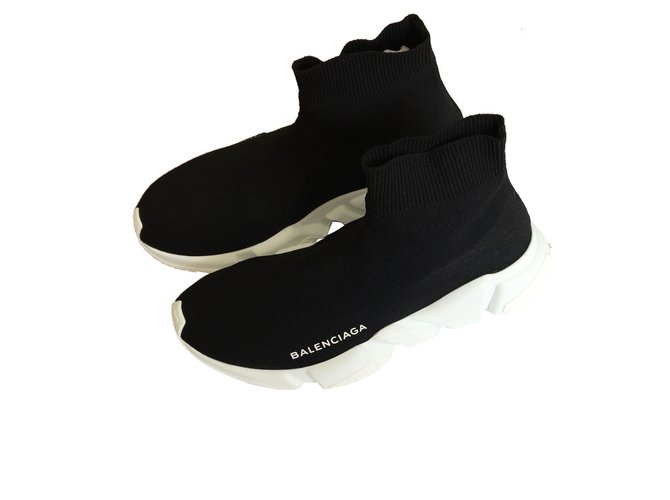 Balenciaga zapatillas Negro Paño  ref.42731