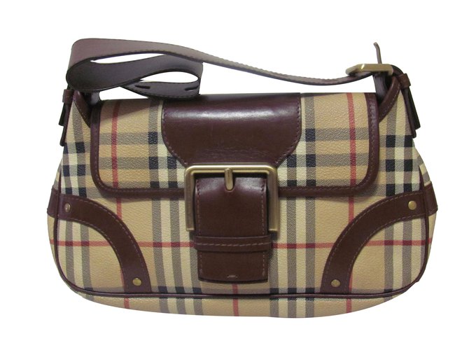 Burberry Handbag Brown Cloth  ref.42757