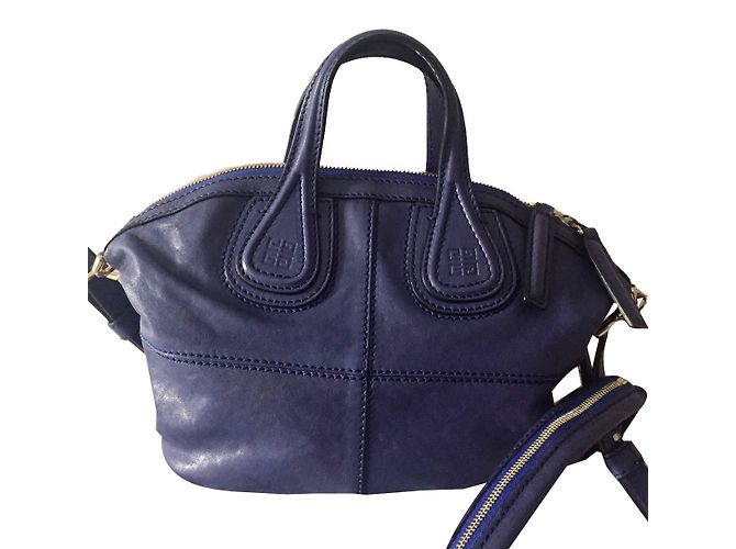 Givenchy Nightingale Micro Bag Blue Leather