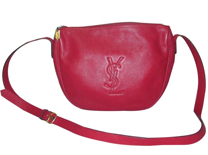 Yves Saint Laurent Handtaschen Rot Leder  ref.42789