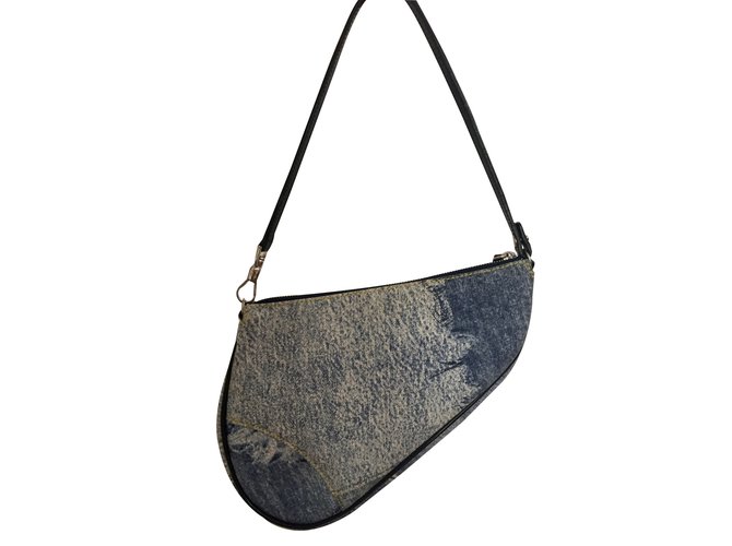 Dior Handtaschen Blau Tuch  ref.42791