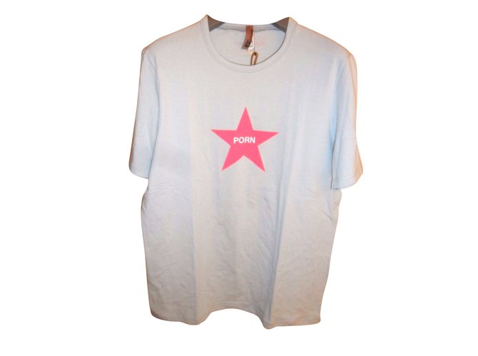 John Galliano bnwt Herren T-Shirt mit Rundhalsausschnitt Perlenfarbe Grau Baumwolle  ref.42913