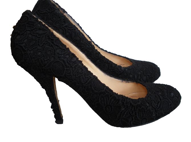 Tara Jarmon Absatzschuhe aus Spitze Schwarz 40FR