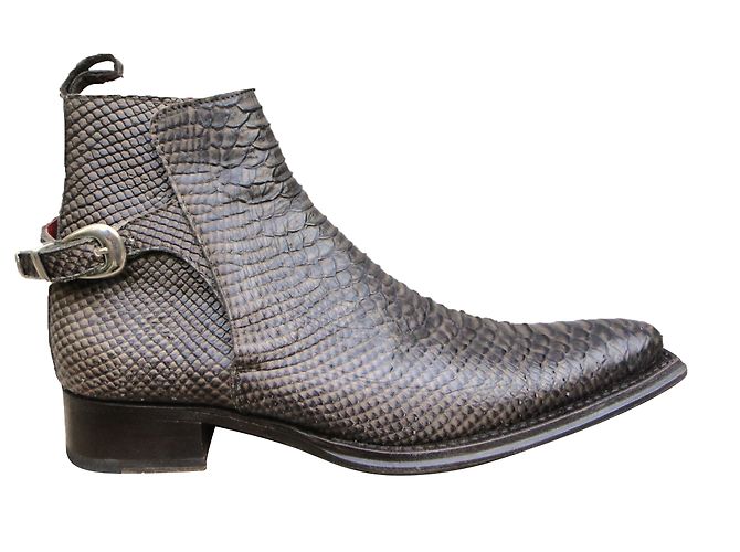 Autre Marque Baxton Boots Brown Reptile Leather