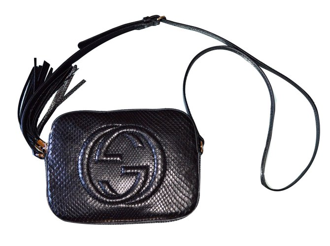 Gucci Disco Bag neu in Python Schwarz ref.42949 Joli Closet