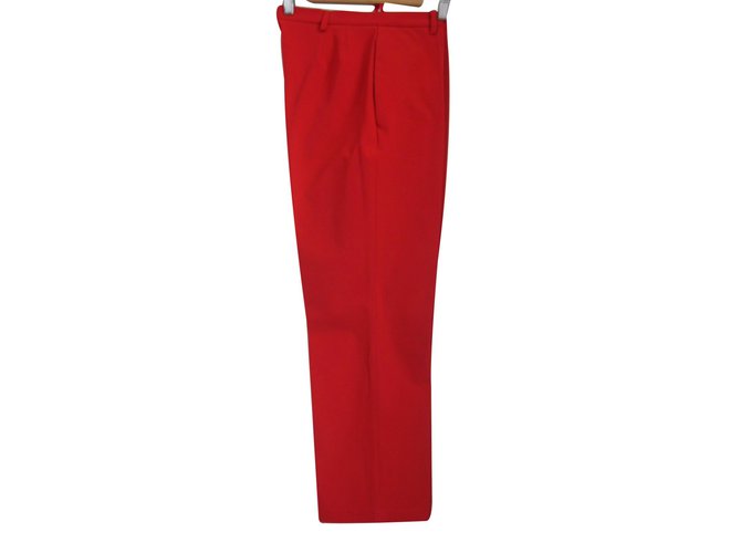 Pantaloni Prada Rosso Poliestere Elastan  ref.42972