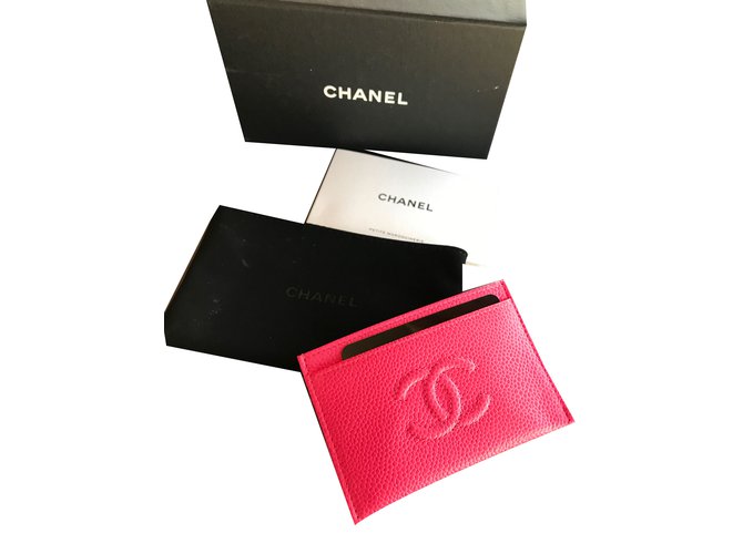Chanel borse, portafogli, casi Rosa Pelle  ref.43054