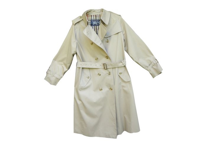 Burberry Trench coats Beige Cotton Polyester  ref.43063