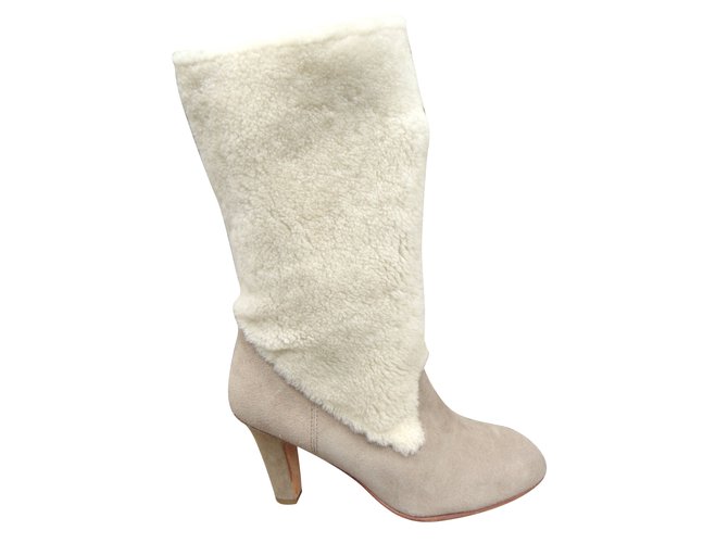 See by Chloé Boots White Leather  ref.43191