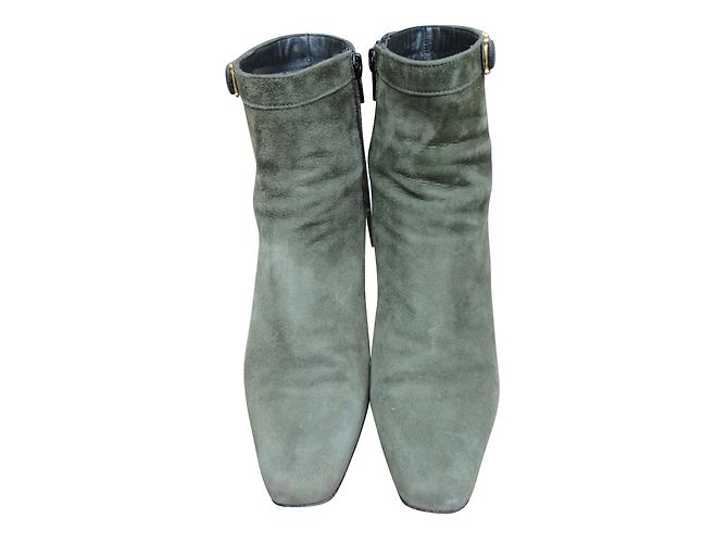 Botines Bally de terciopelo verde