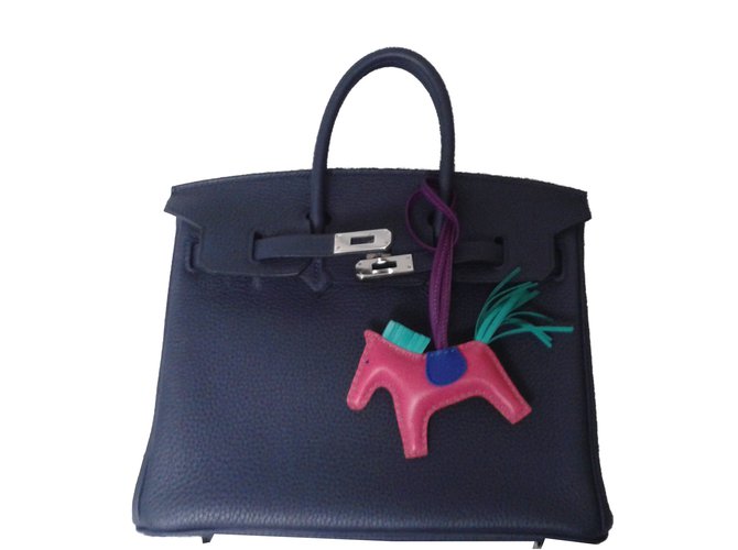 Birkin Hermès Handbags Blue Leather  ref.43230