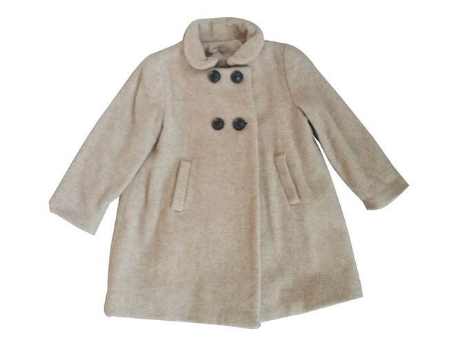 Zara Girl Coats Beige Wool Nylon ref.43231 - Joli Closet