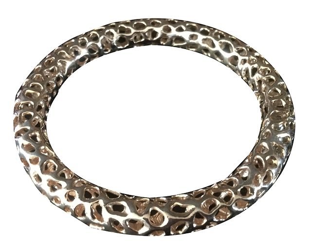 Autre Marque Brazalete de plata de ley chapado en oro rosa