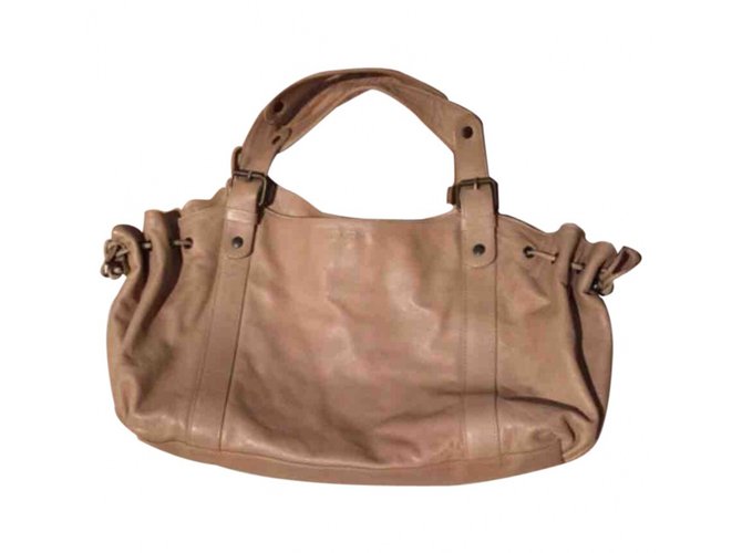 Gerard Darel Handbags Beige Leather  ref.43249