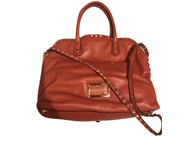 Valentino Garavani Handbags Caramel Leather  ref.43262