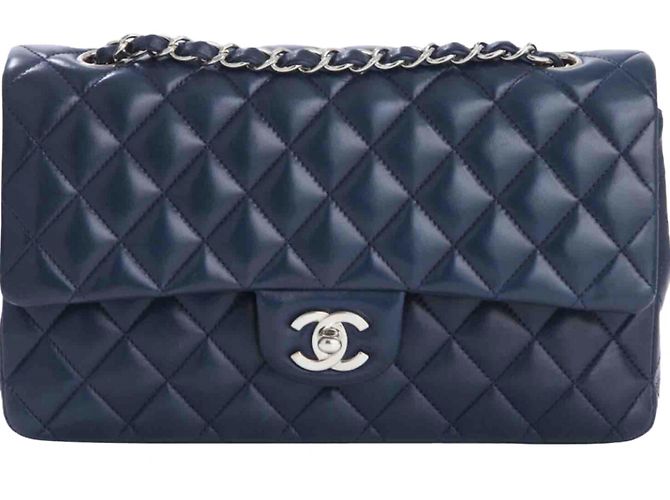 Chanel TIMELESS Blu Pelle