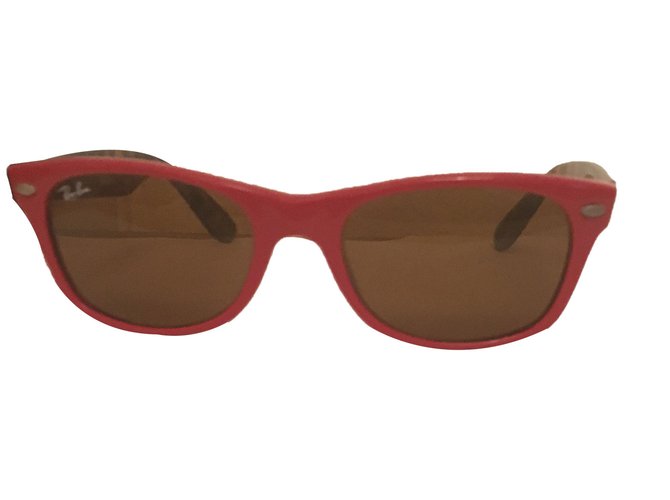 Ray-Ban Wayfarer Preto Vermelho Plástico  ref.43314