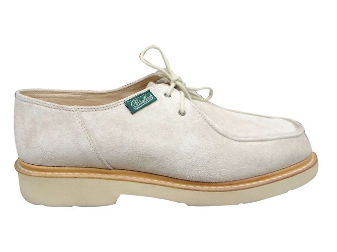 Derbies Paraboot Courcelle en daim blanc