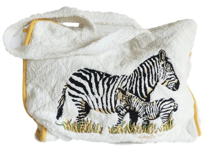 Hermès Travel bag White Cotton  ref.43354