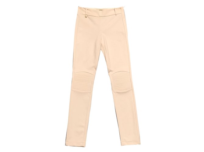 Pinko Pants, leggings Beige Viscose  ref.43366