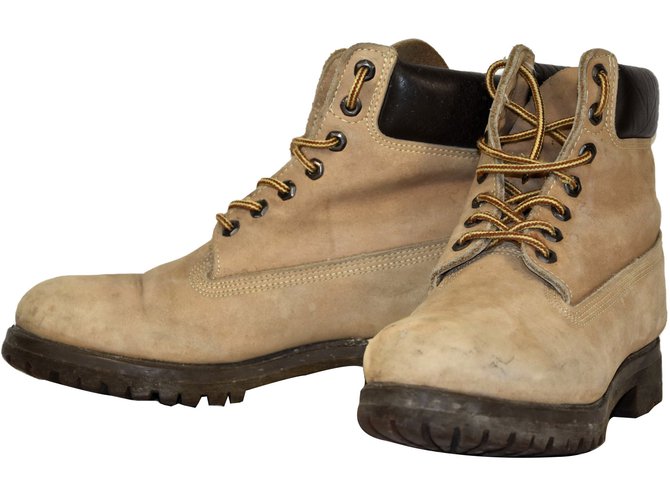 Timberland Boots Beige Deerskin  ref.43374