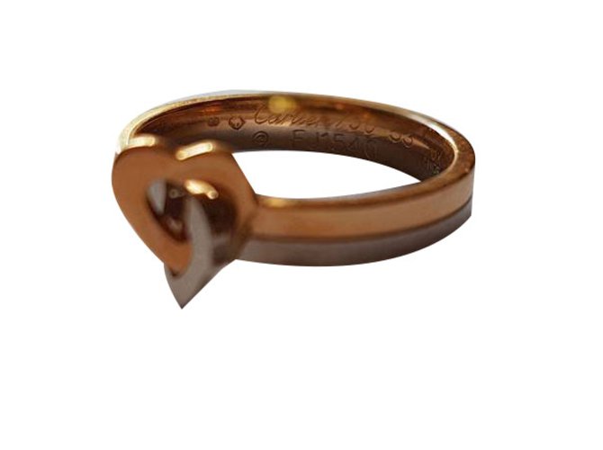 Cartier Two Hearts Motif Gold Ring Golden  ref.43380