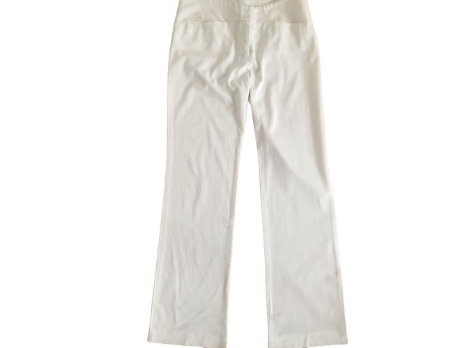 Joseph Pantaloni bianchi dritti Bianco Cotone  ref.43381