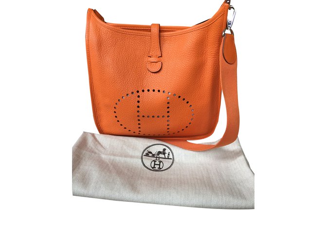 Hermès Evelyne Orange Leather  ref.43396